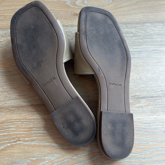 Vince Debra tan slide sandal 7.5 padded comfortable worn 1x excellent condition - Picture 6 of 12